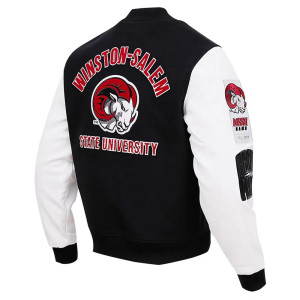 Winston-Salem State Black and White Classic Varsity Jacket