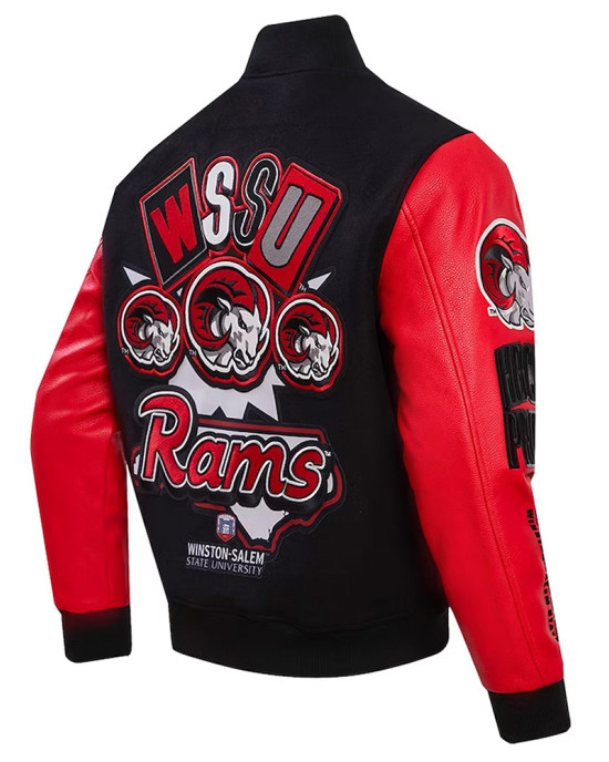 Winston-Salem State Rams Homecoming Varsity Jacket Winston-Salem State Rams Homecoming Varsity Jacket