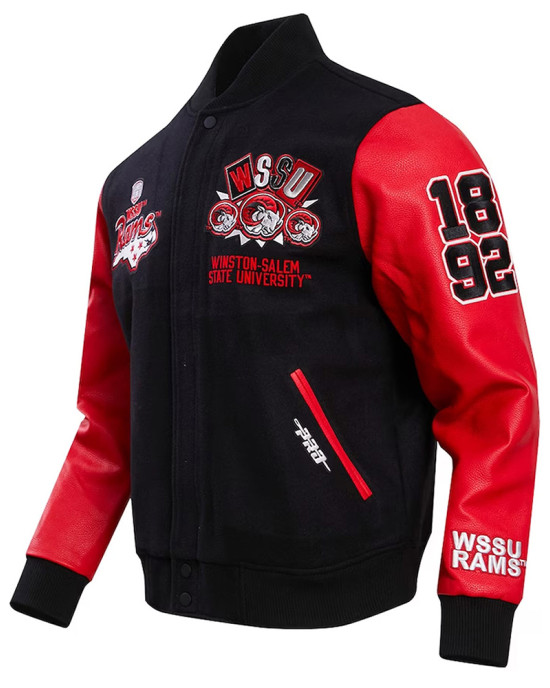 Winston-Salem State Rams Homecoming Varsity Jacket Winston-Salem State Rams Homecoming Varsity Jacket