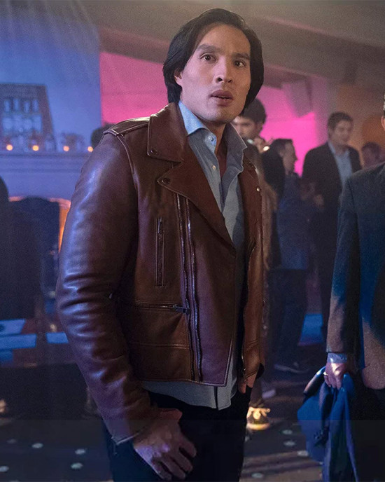 With Love S02 Nick Zhao Maroon Leather Jacket