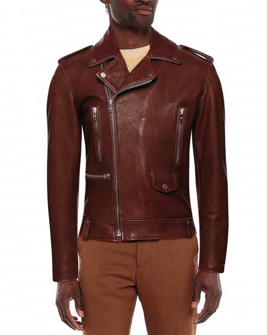 With Love S02 Nick Zhao Maroon Leather Jacket