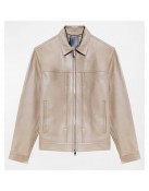 With Love Season 2 Desmond Chiam Beige Leather Jacket