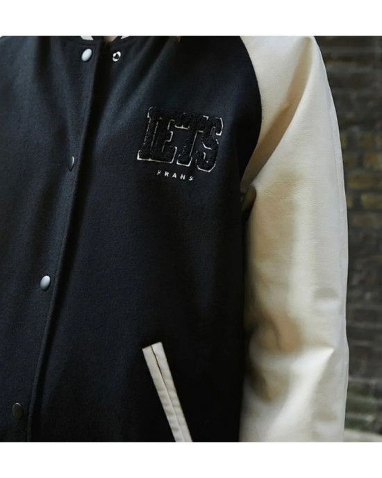 Women's White and Black Iets Frans Bomber Jacket Women's White and Black Iets Frans Bomber Jacket