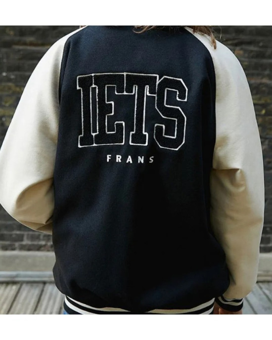 Women's White and Black Iets Frans Bomber Jacket Women's White and Black Iets Frans Bomber Jacket