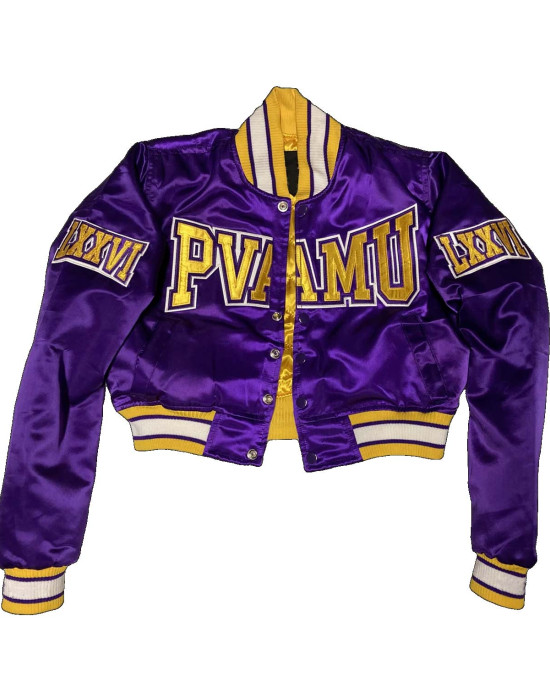 Women’s Embroidered Prairie View A&M University Purple Jacket Women’s Embroidered Prairie View A&M University Purple Jacket