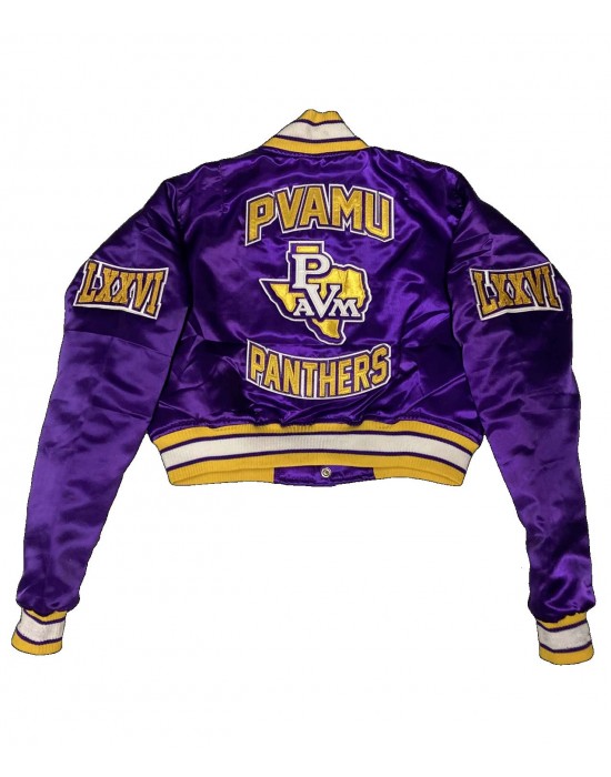 Women’s Embroidered Prairie View A&M University Purple Jacket