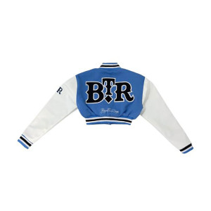 Women’s 1946 Blue Cropped Varsity University Jacket