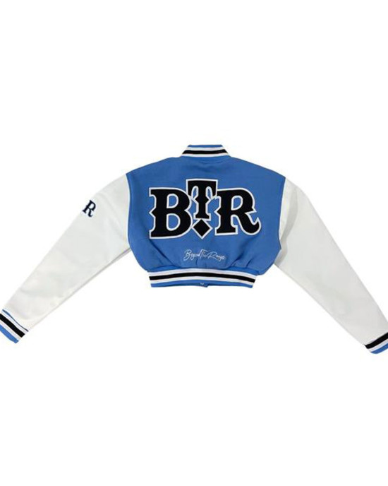 Women’s 1946 Blue Cropped Varsity University Jacket Women’s 1946 Blue Cropped Varsity University Jacket