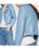 Women’s Baby Blue Motorcycle Leather Jacket Women’s Baby Blue Motorcycle Leather Jacket