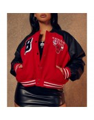 Women’s Chicago Bulls Cropped Varsity Jacket