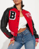Women’s Chicago Bulls Cropped Varsity Jacket Women’s Chicago Bulls Cropped Varsity Jacket