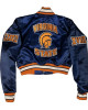 Women’s Cropped Virginia State University Blue Satin Jacket Women’s Cropped Virginia State University Blue Satin Jacket