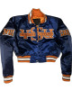 Women’s Cropped Virginia State University Blue Satin Jacket Women’s Cropped Virginia State University Blue Satin Jacket