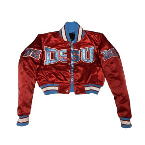 Women’s Delaware State University Cropped Burgundy Jacket