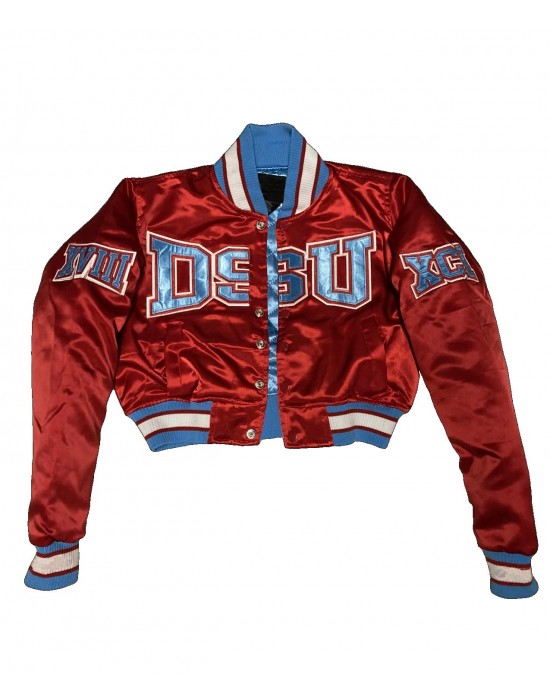 Women’s Delaware State University Cropped Burgundy Jacket
