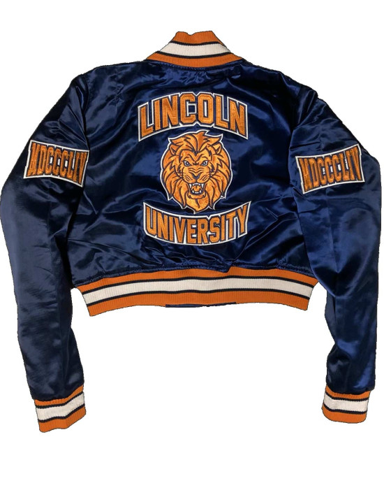 Women’s Embroidered Lincoln University Blue Jacket Women’s Embroidered Lincoln University Blue Jacket