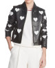 Women’s Maje Heart Motorcycle Leather Jacket Women’s Maje Heart Motorcycle Leather Jacket