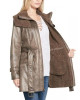 Women’s Mid-Length Shearling Duster Trench Coat Women’s Mid-Length Shearling Duster Trench Coat