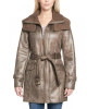Women’s Mid-Length Shearling Duster Trench Coat Women’s Mid-Length Shearling Duster Trench Coat