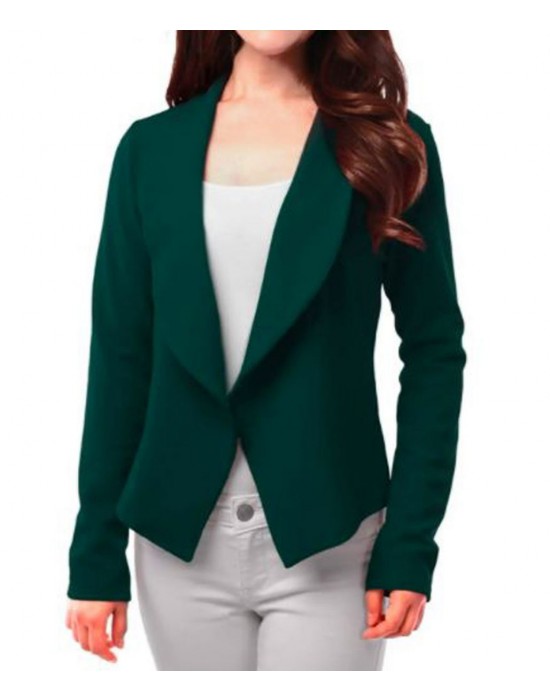 Women’s Open Front Hunter Green Wool Jacket