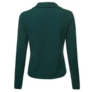 Women’s Open Front Hunter Green Wool Jacket