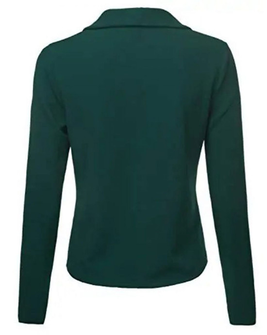 Women’s Open Front Hunter Green Wool Jacket Women’s Open Front Hunter Green Wool Jacket