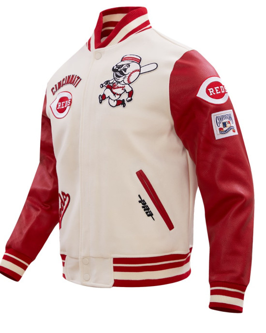 Wool/Leather Cincinnati Reds Classic Varsity Jacket Wool/Leather Cincinnati Reds Classic Varsity Jacket