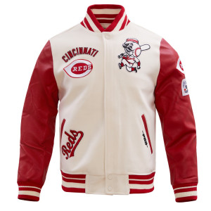 Wool/Leather Cincinnati Reds Classic Varsity Jacket