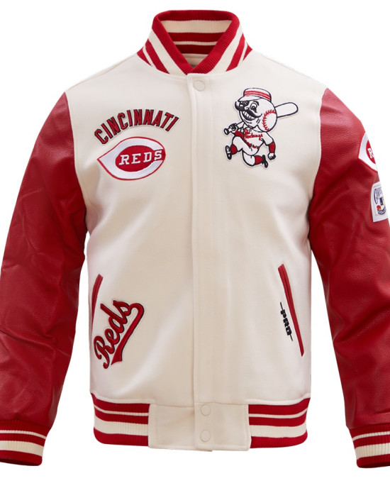 Wool/Leather Cincinnati Reds Classic Varsity Jacket Wool/Leather Cincinnati Reds Classic Varsity Jacket