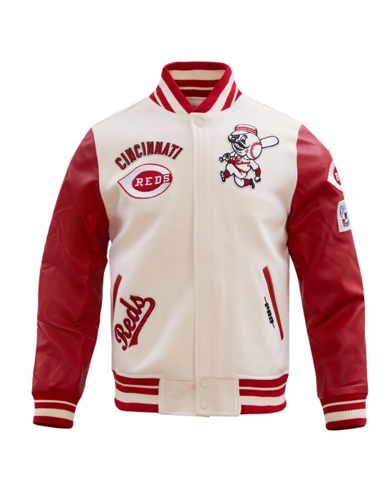 Wool/Leather Cincinnati Reds Classic Varsity Jacket