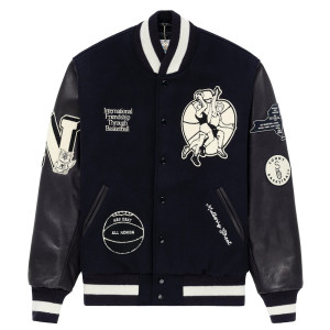 Wool/Leather New Balance Varsity Jacket Sonny Basketball