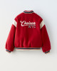 Wool Varsity Bomber Jacket with Patch