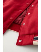 Wool Varsity Bomber Jacket with Patch