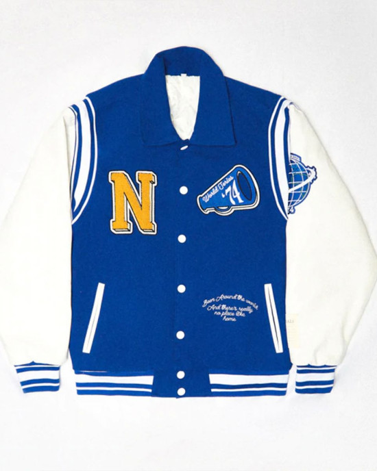 World Series NTRLS Letterman Blue and White Jacket World Series NTRLS Letterman Blue and White Jacket
