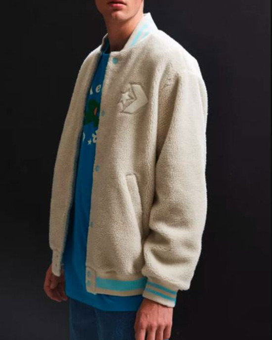 X Converse Golf Le Fleur Bomber Sherpa Jacket X Converse Golf Le Fleur Bomber Sherpa Jacket