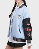 XO Kitty Hello Kitty Blue Wool Varsity Jacket XO Kitty Hello Kitty Blue Wool Varsity Jacket