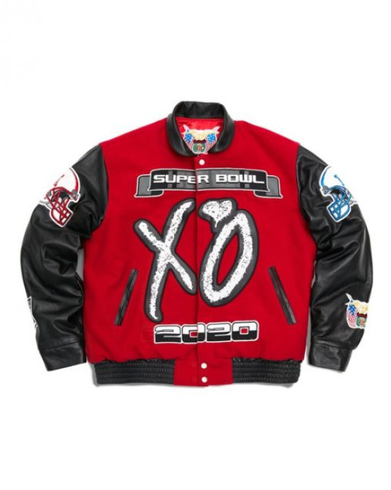 XO The Weeknd Super Bowl LV Varsity Jacket XO The Weeknd Super Bowl LV Varsity Jacket
