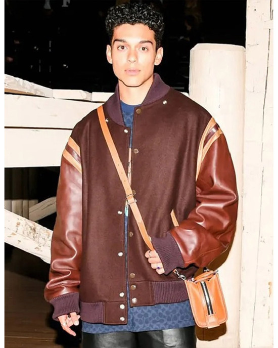 XO, Kitty Anthony Keyvan Wool Bomber Varsity Jacket XO, Kitty Anthony Keyvan Wool Bomber Varsity Jacket
