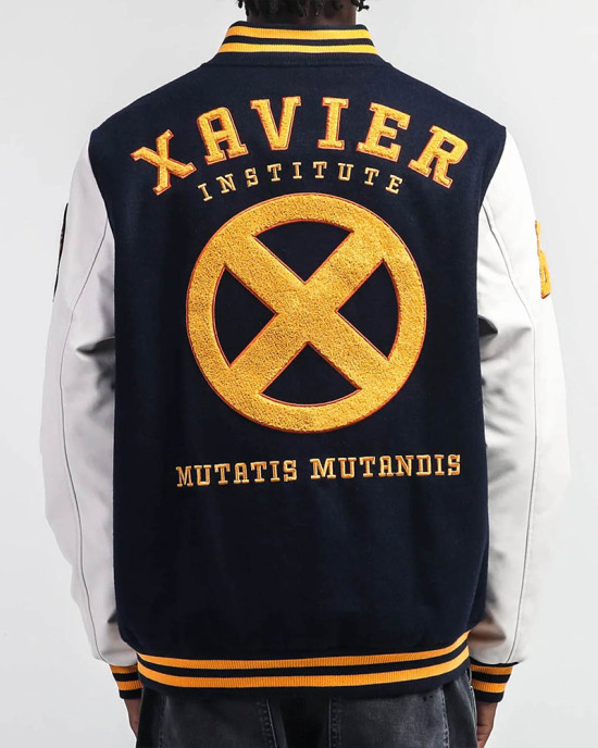 Xavier Institute Black and White Varsity Jacket Xavier Institute Black and White Varsity Jacket