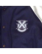 Xavier University Navy Blue and White Satin Jacket