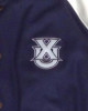 Xavier University Navy Blue and White Satin Jacket Xavier University Navy Blue and White Satin Jacket