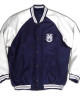 Xavier University Navy Blue and White Satin Jacket Xavier University Navy Blue and White Satin Jacket
