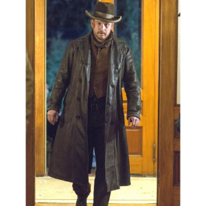 Yellowstone Cole Hauser Leather Long Coat