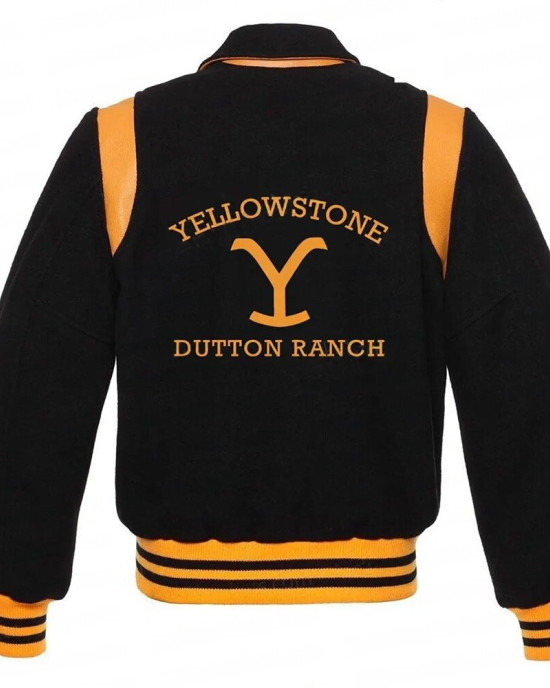 Yellowstone Dutton Ranch Teddy Wool Varsity Jacket