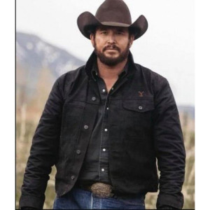 Yellowstone Rip Wheeler Cole Hauser Suede Leather Jacket