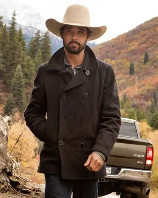 Yellowstone Ryan Bingham Wool Peacoat Yellowstone Ryan Bingham Wool Peacoat