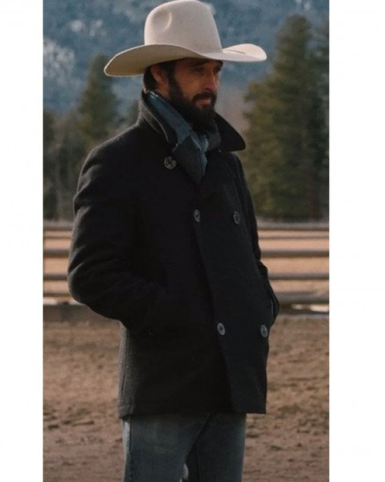 Yellowstone Ryan Bingham Wool Peacoat Yellowstone Ryan Bingham Wool Peacoat