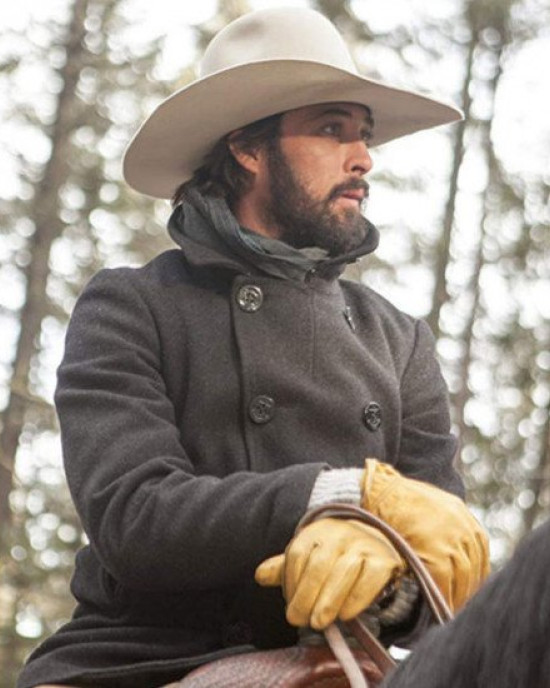 Yellowstone Ryan Bingham Wool Peacoat Yellowstone Ryan Bingham Wool Peacoat