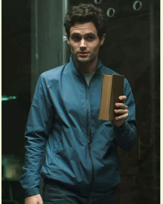 You Joe Goldberg Blue Cotton Jacket You Joe Goldberg Blue Cotton Jacket