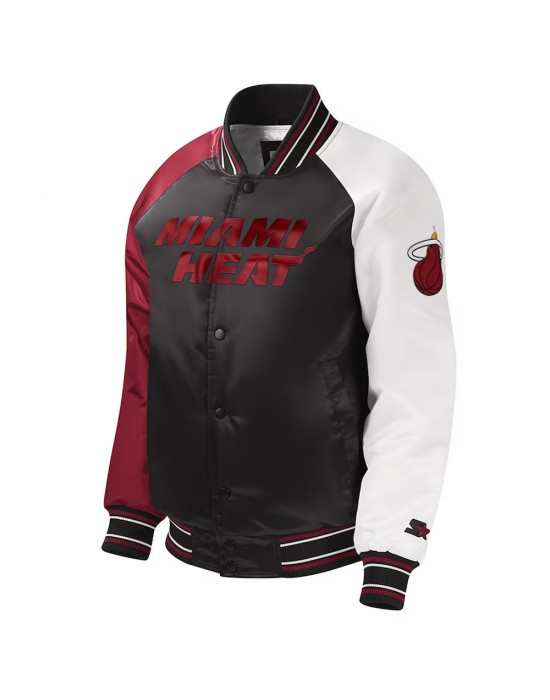 Youth Miami Heat Black Satin Jacket